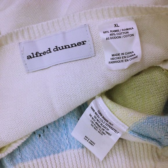 Y2K Alfred Dunner Knit Cardigan Top Novelty Sweater -XL Floral Grandma Cottage - Picture 7 of 11
